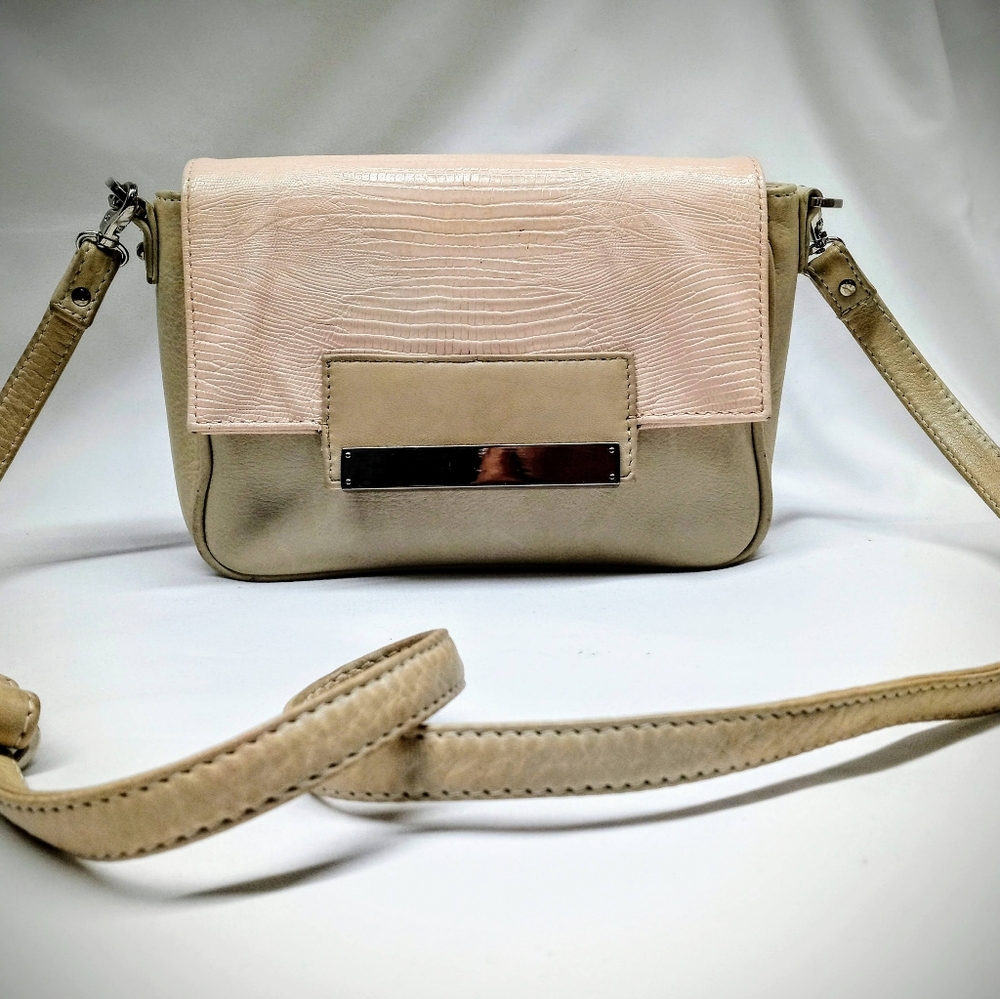 Lizzie Fortunato Embossed Leather Crossbody Purse